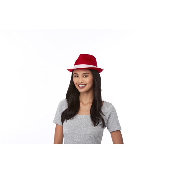 Klobouk Trilby - Červená s efektem námrazy