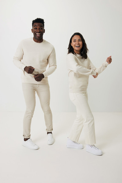 IQONIQ Denali recycled cotton crew neck undyed - Natural Raw / L