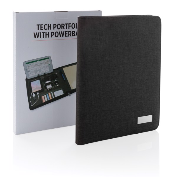 Tech portfolio with powerbank