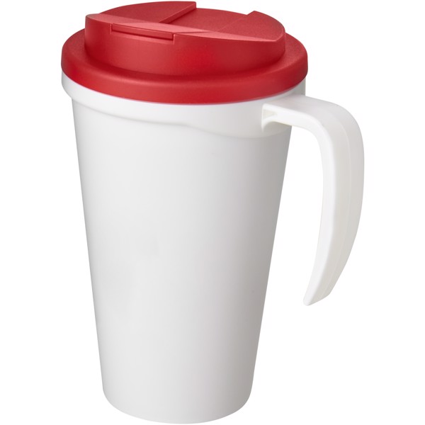 Termo hrnek Americano Grande 350 ml s  uzávěrem odolným proti rozlití - Bílá / Červená s efektem námrazy