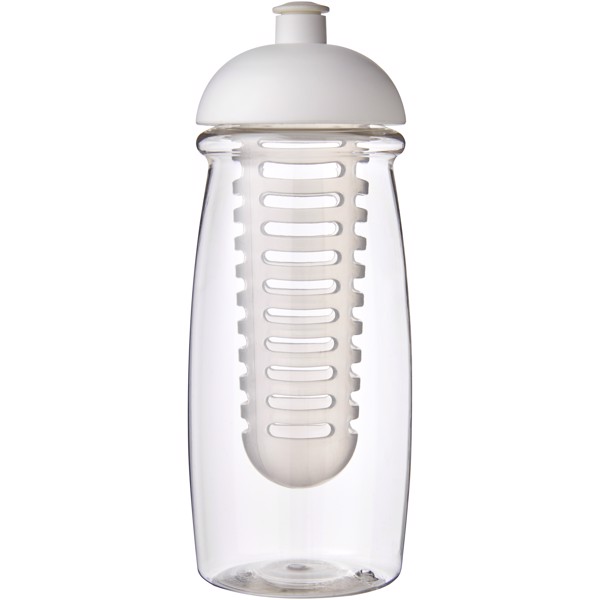 H2O Active® Pulse 600 ml dome lid sport bottle & infuser - Transparent / White