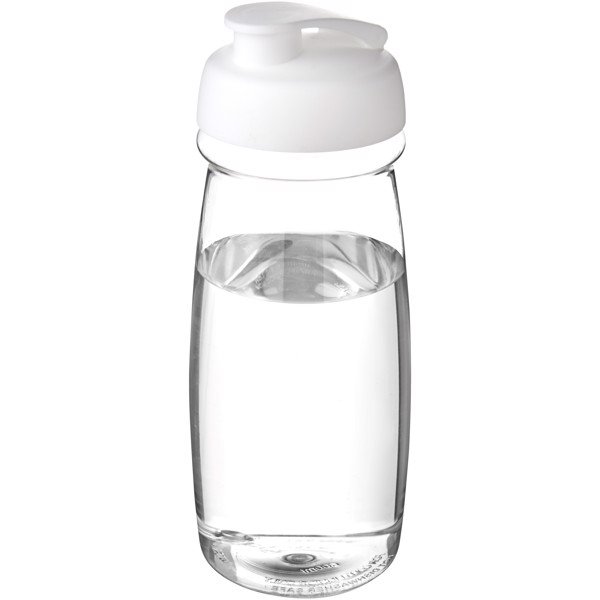 H2O Active® Pulse Bidón deportivo con Tapa Flip de 600 ml - Transparente / Blanco