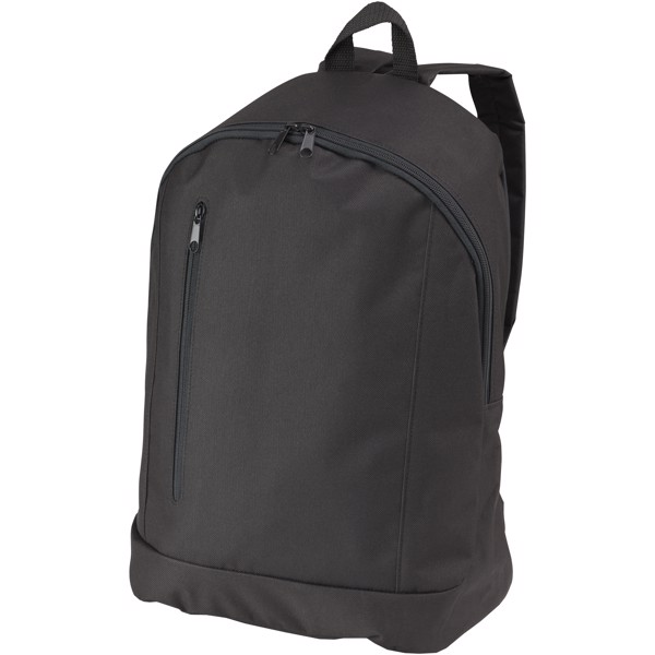Boulder vertical zipper backpack - Solid black