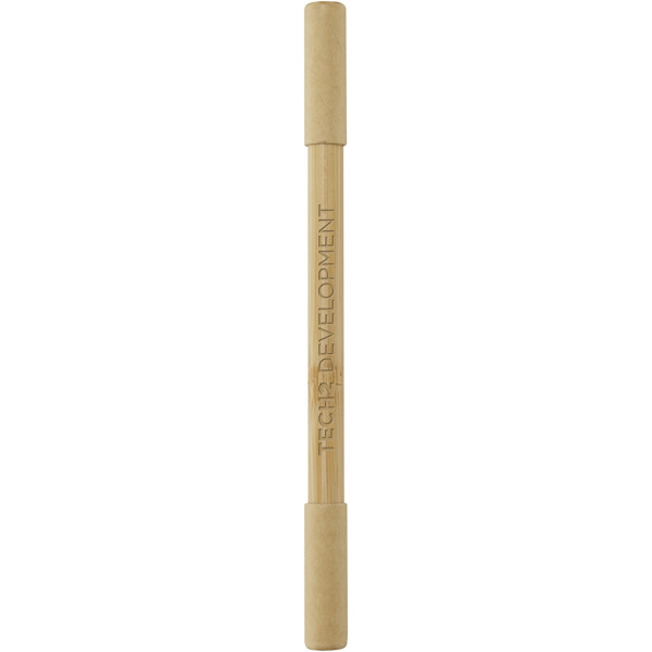 Samambu bamboo duo pen (blue ink)
