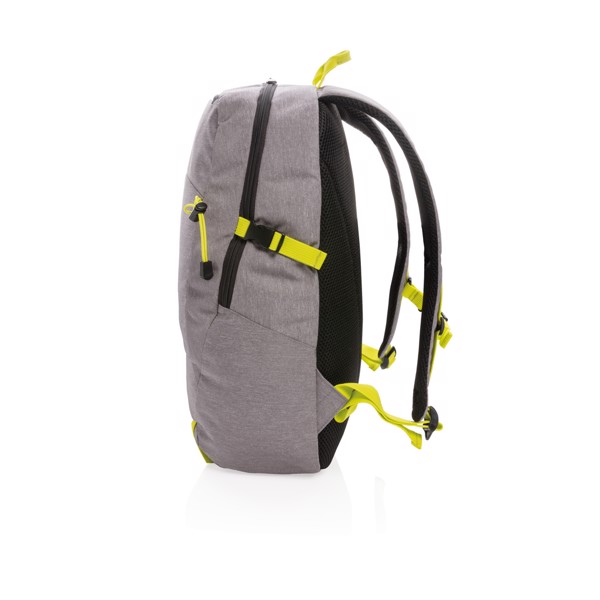 Outdoor RFID laptop backpack PVC free - Grey / Yellow