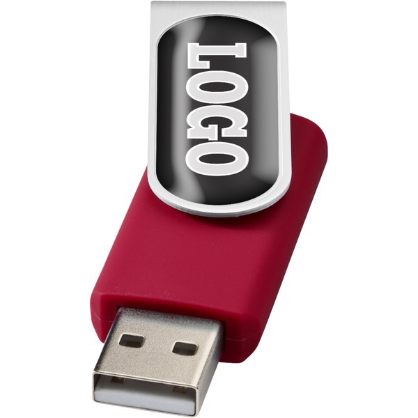 Rotační Doming USB - Červená s efektem námrazy / 1GB