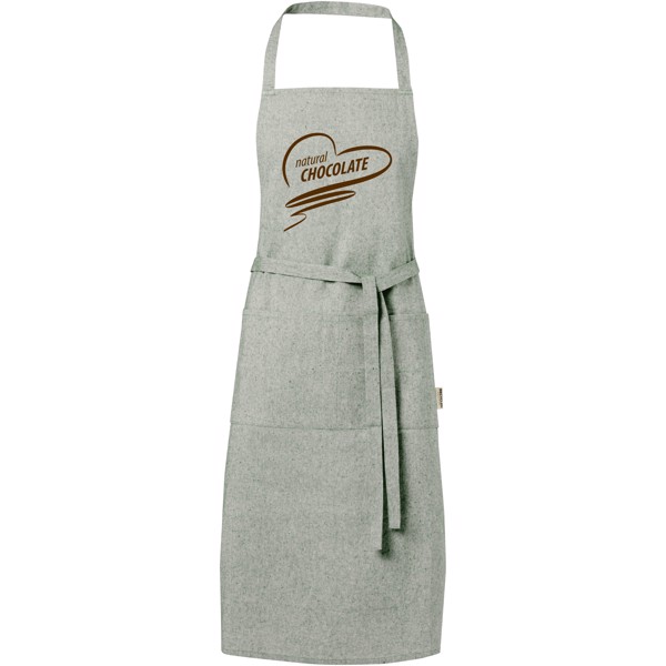 Pheebs 200 g/m² recycled cotton apron - Heather green