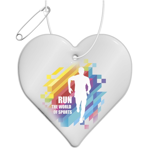RFX™ H-16 heart-shaped lightweight reflective PVC hanger - White