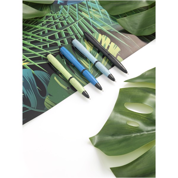 Nash wheat straw black tip ballpoint pen - Solid black