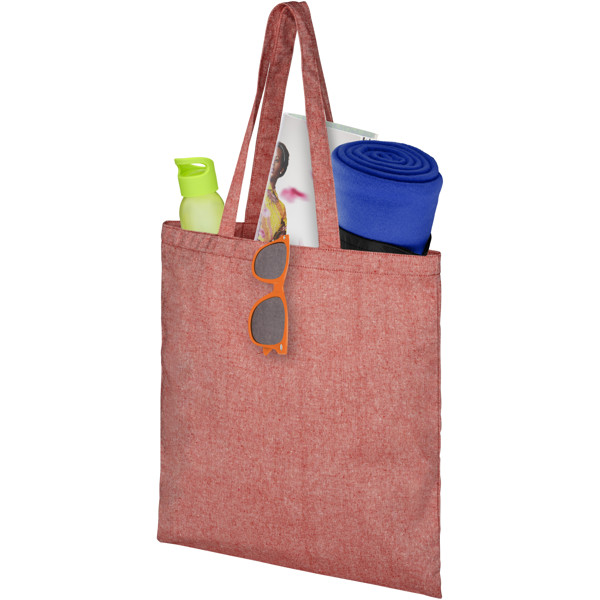 Bolsa Tote de algodón reciclado de 150 g/m² "Pheebs" - Rojo mezcla