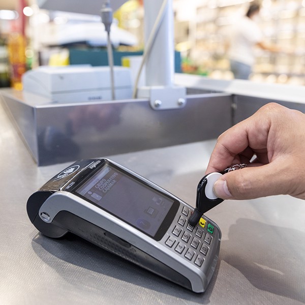 Keyring Coin Frits - White