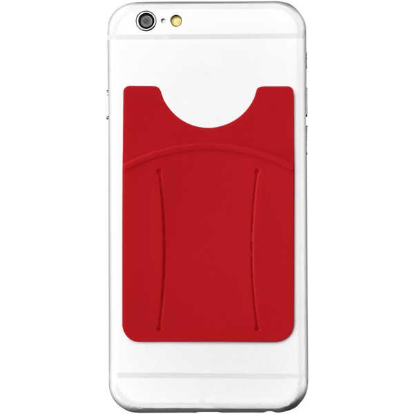 Silikonové pouzdro na kartu k telefonu - Červená s efektem námrazy
