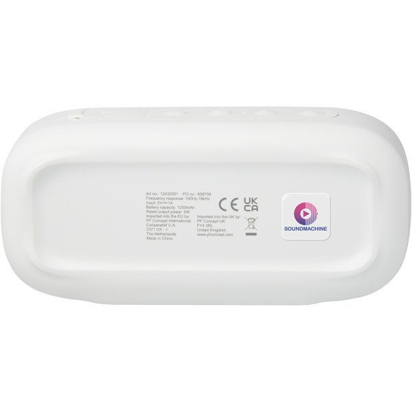 Stark 2.0 5W recycled plastic IPX5 Bluetooth® speaker - White
