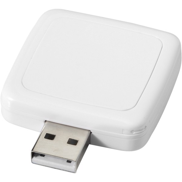 Rotating square USB - White / White / 64GB