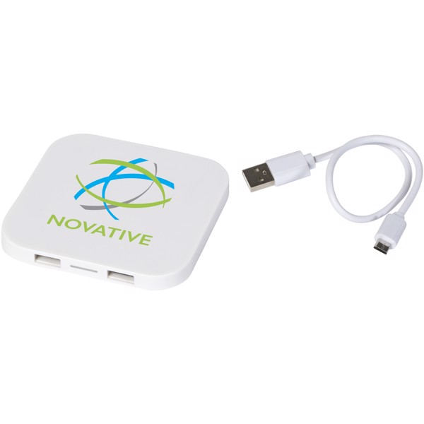 Ozone kabelloses Ladepad mit zwei Ausgängen - weiss