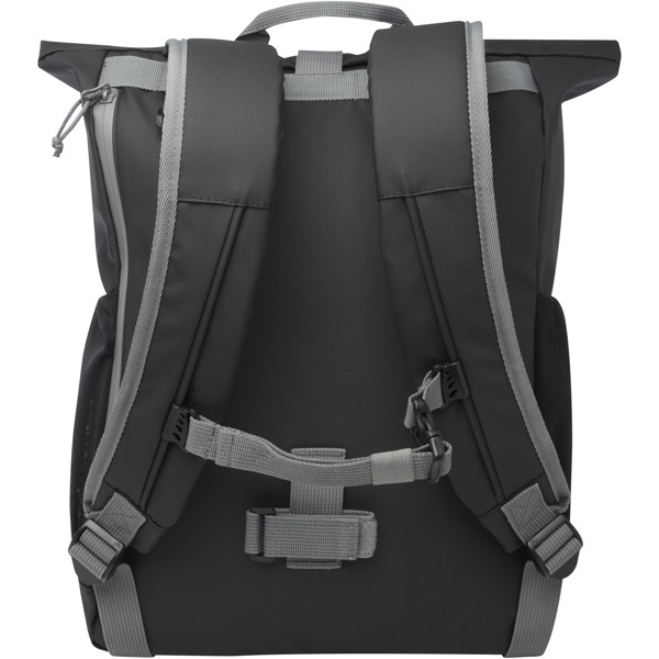 Aqua 15\" GRS recycled water resistant roll-top bike bag 20L