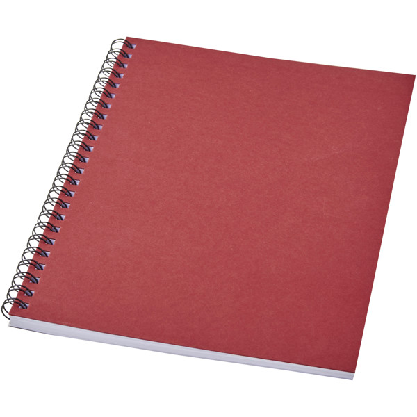 Desk-Mate® A5 colour spiral notebook - Red