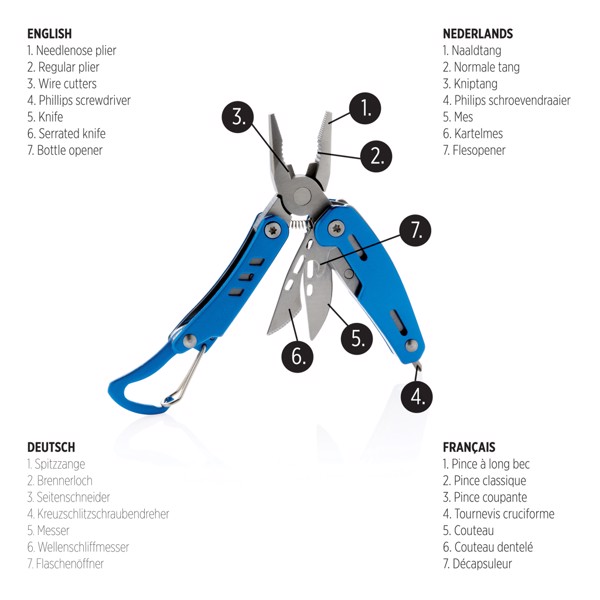 Multifunkční nůž s karabinou Solid mini