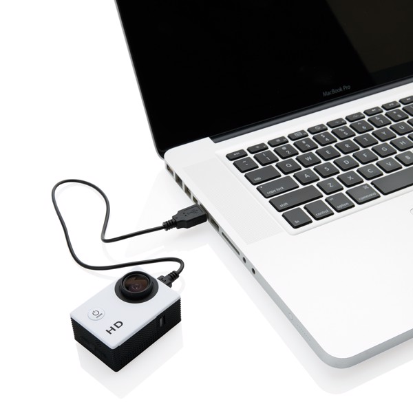 Akční kamera s 11dílným příslušenstvím - Bílá / Černá