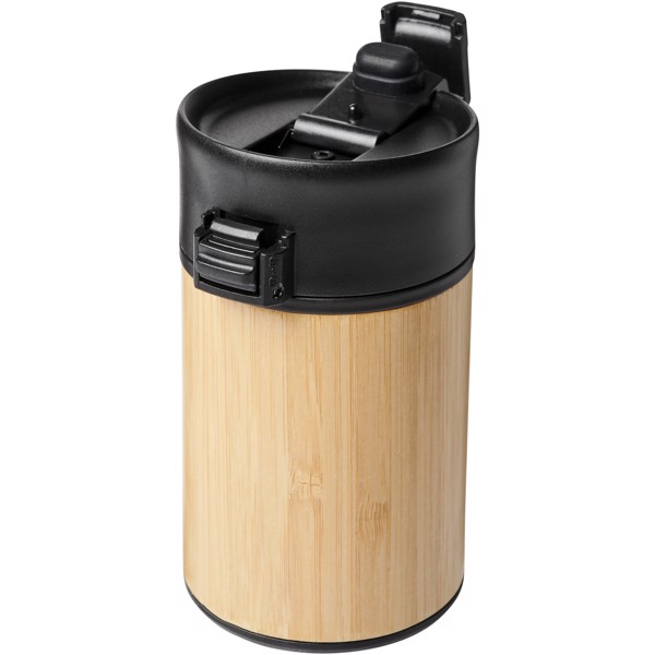 Vaso de 200 ml en bambú con aislamiento de cobre al vacío "Arca" - Negro intenso