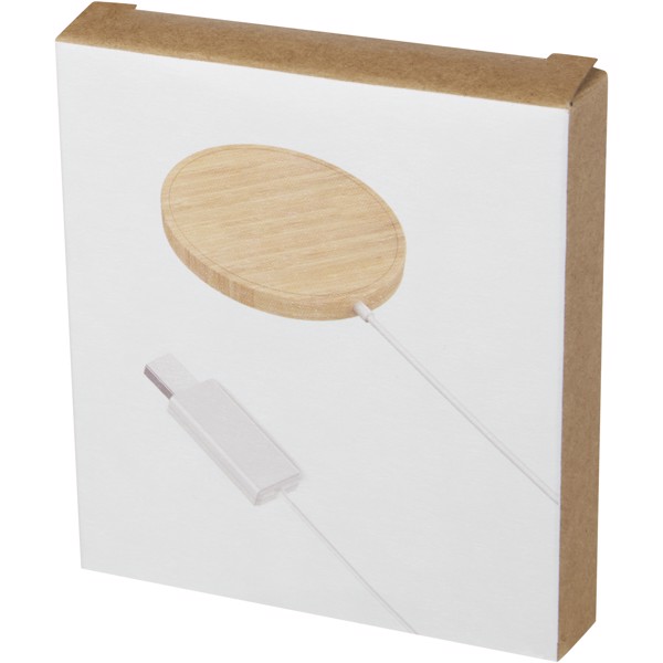 Base de carga inalámbrica magnética de bambú de 10 W "Atra"