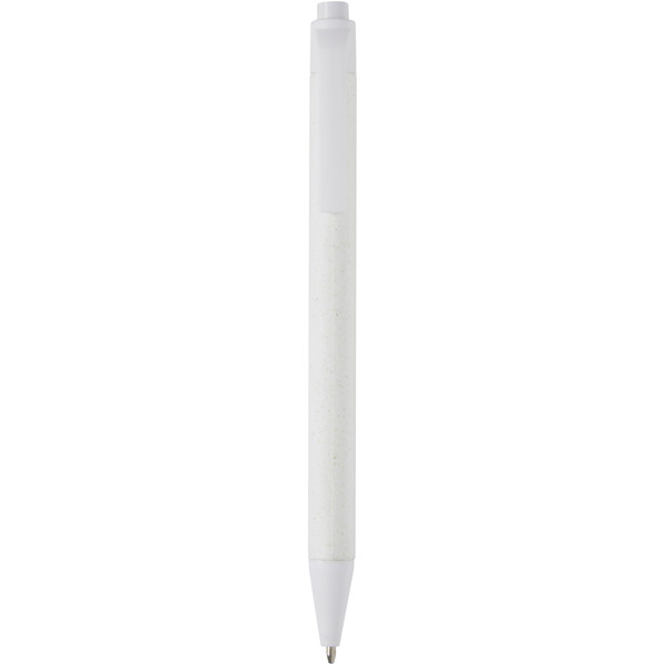 Fabianna crush paper ballpoint pen (black ink) - White