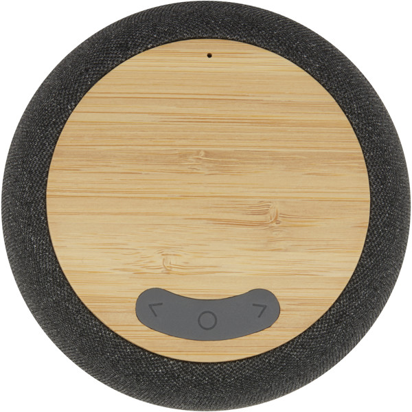 Ecofiber bamboo/RPET Bluetooth® speaker and wireless charging pad