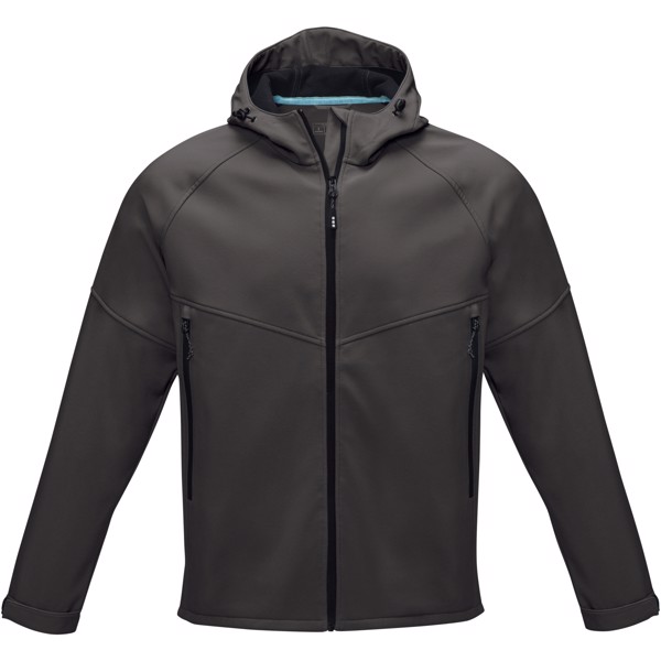 Coltan men’s GRS recycled softshell jacket - Storm grey / L