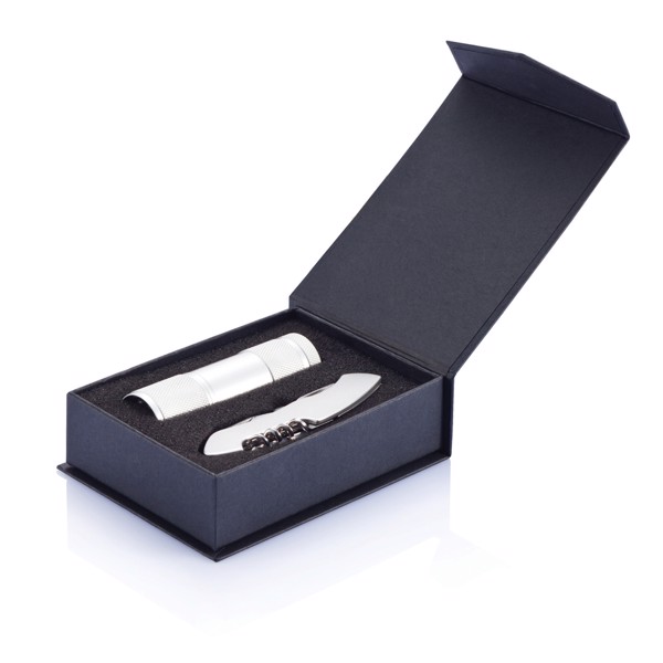 Outdoorová sada Quattro - Stříbrná