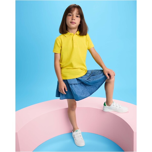 Star short sleeve kids polo - Yellow / 3/4