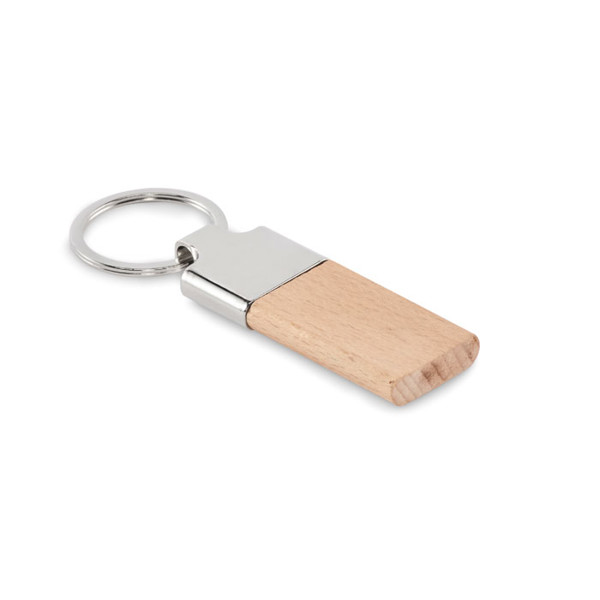 Key ring with rubber wood Llaving