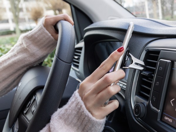 Car air vent phone holder with ring