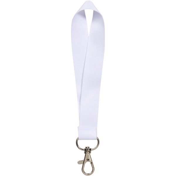 Mini celofarebná lanyard - Bílá / 25mm