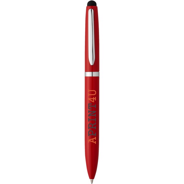 Kuličkové pero a stylus Brayden - Červená s efektem námrazy