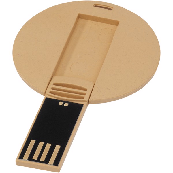 USB redondo biodegradable - Marrón Kraft / 32GB
