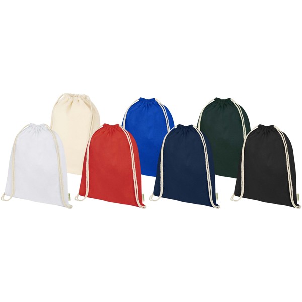 Odisha 140 g/m² OCS organic drawstring bag 5L - White