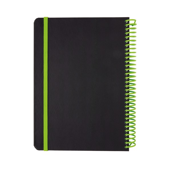 Deluxe A5 notebook with spiral ring