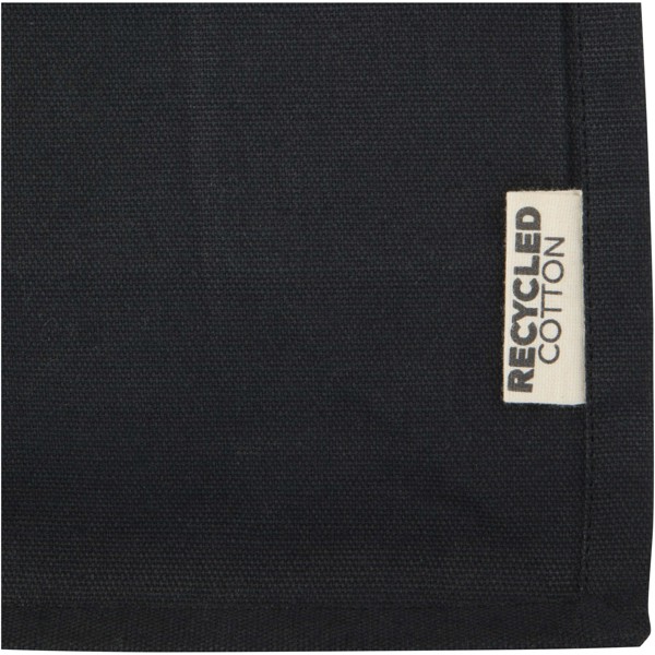 Odessa 220 g/m² GRS recycled cotton mini gusset tote bag 9L - Black