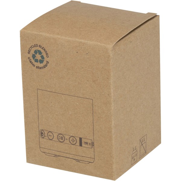 Hunor 3W recycled plastic wireless speaker - White