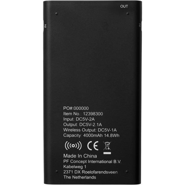 Parallax 4000 mAh wireless power bank - Solid black