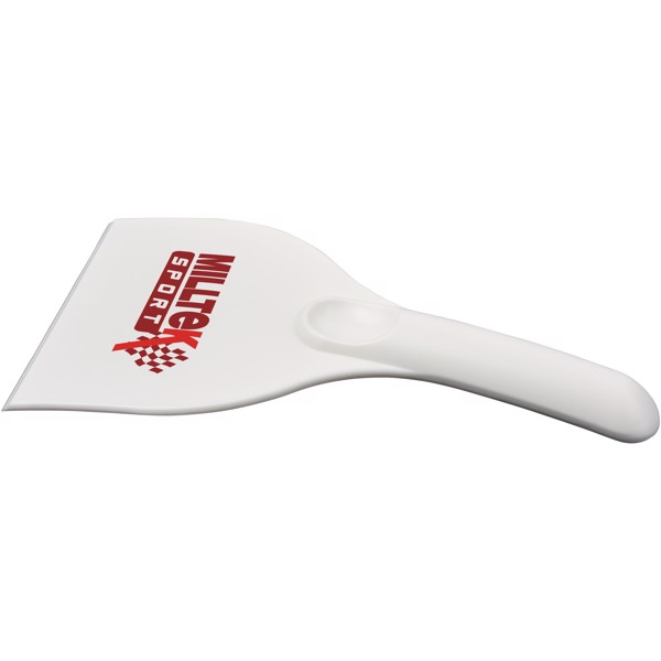 Artur curved plastic ice scraper - White