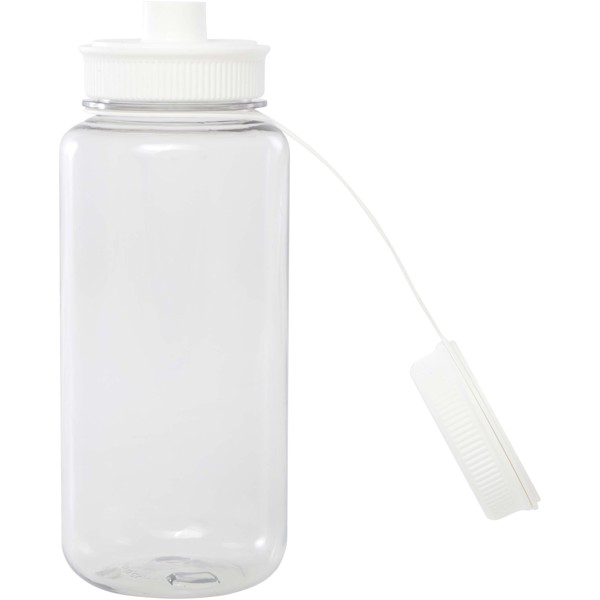 Ryder 900 ml RCS certified RPET sport bottle with multi-function lid - White