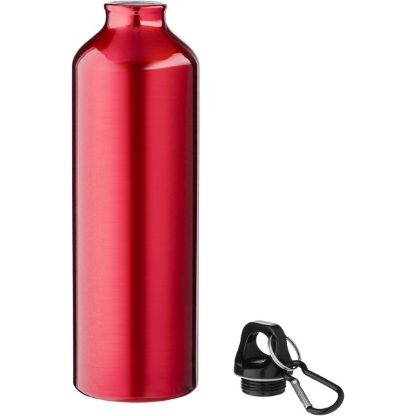 Oregon 770 ml aluminium water bottle with carabiner - Red