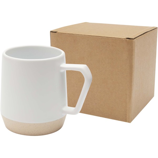 Dolce 300 ml ceramic mug with matt finish - White
