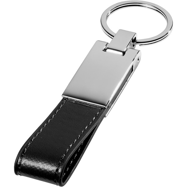 Corsa strap keychain - Solid black / Silver