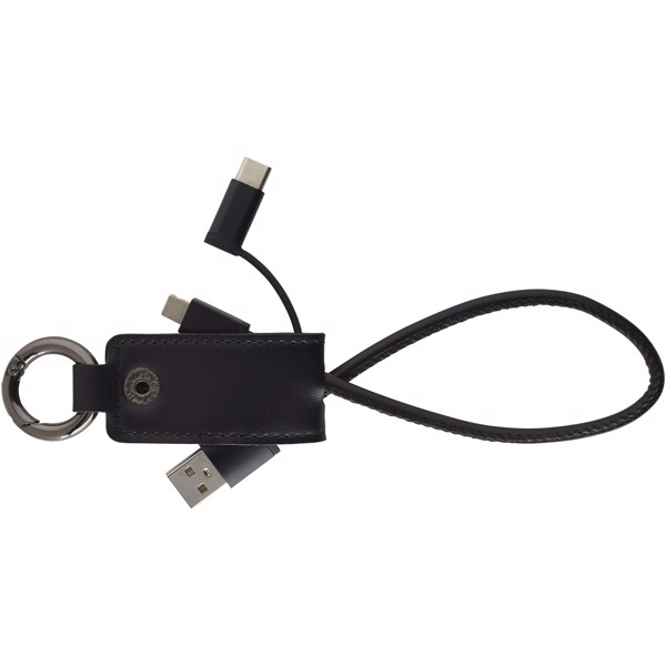 Posh 3-in-1 charging cable - Solid black