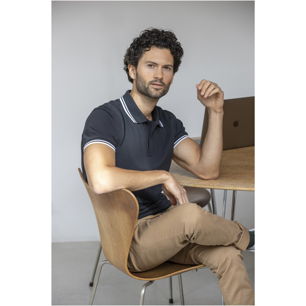 Amarago short sleeve men's tipping polo - Red / S