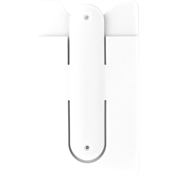 Stue silicone smartphone stand and wallet - White
