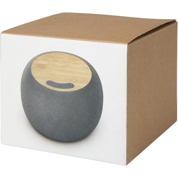 Ecofiber bamboo/RPET Bluetooth® speaker and wireless charging pad