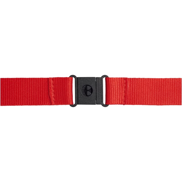Lanyard Yogi s odepínací přezkou a rozepínací pojistkou - Červená s efektem námrazy